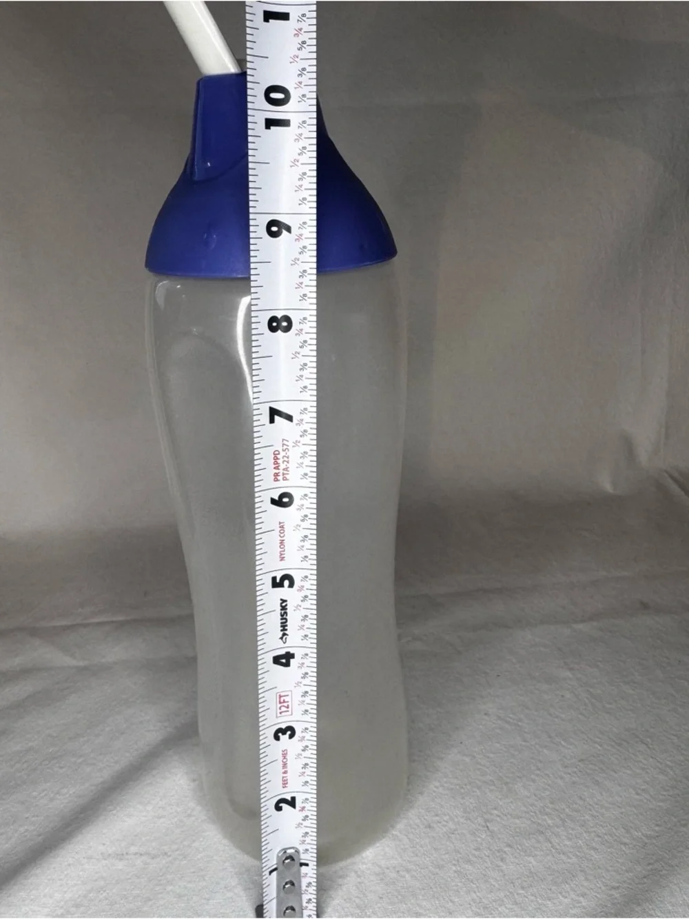 Rubbermaid Clear Drink Bottle with Blue Flip Straw Lid